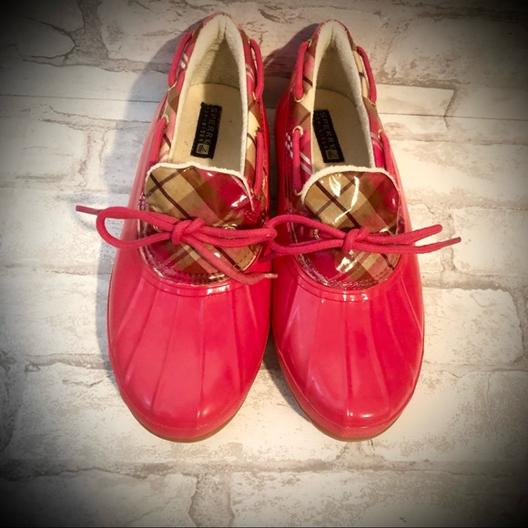 Sperry Hot Pink Waterproof Rubber Boot - Picture 3 of 9